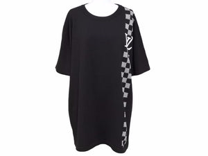 LOUIS VUITTON ルイヴィトン 21SS Tシャツ 半袖 ニット 21SS ダミエ ストライプ ジャガード ブラック 美品 40971