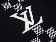 画像をギャラリービューアに読み込む, LOUIS VUITTON ルイヴィトン 21SS Tシャツ 半袖 ニット 21SS ダミエ ストライプ ジャガード ブラック 美品 40971