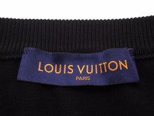 画像をギャラリービューアに読み込む, LOUIS VUITTON ルイヴィトン 21SS Tシャツ 半袖 ニット 21SS ダミエ ストライプ ジャガード ブラック 美品 40971