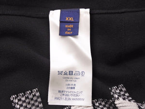 LOUIS VUITTON ルイヴィトン 21SS Tシャツ 半袖 ニット 21SS ダミエ ストライプ ジャガード ブラック 美品 40971