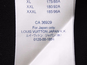 LOUIS VUITTON ルイヴィトン 21SS Tシャツ 半袖 ニット 21SS ダミエ ストライプ ジャガード ブラック 美品 40971