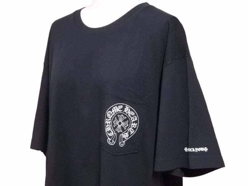 CHROME HEARTS クロムハーツ arch logo S/S Tee バックアーチロゴ ポケット付き半袖Tシャツ ブラック 2212-304-0070