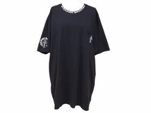 画像をギャラリービューアに読み込む, CHROME HEARTS クロムハーツ 20SS セメタリ―クロス ネックロゴ Tシャツ ブラック トップス サイズXL 良好 40981
