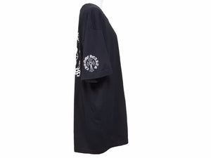 CHROME HEARTS クロムハーツ 20SS セメタリ―クロス ネックロゴ Tシャツ ブラック トップス サイズXL 良好 40981