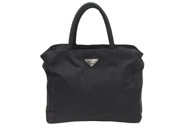 PRADA プラダ ハンドバック バック ナイロン ブラック 黒 三角ロゴ プレート ヴィンテージ 中古 40997