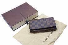 画像をギャラリービューアに読み込む, Louis Vuitton ルイヴィトン 二つ折り財布 ポルトモネ ビエ トレゾール ダミエ ブラウン CA0066 美品 中古 41019
