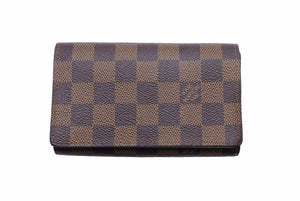 Louis Vuitton ルイヴィトン 二つ折り財布 ポルトモネ ビエ トレゾール ダミエ ブラウン CA0066 美品 中古 41019