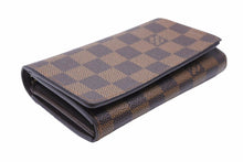 画像をギャラリービューアに読み込む, Louis Vuitton ルイヴィトン 二つ折り財布 ポルトモネ ビエ トレゾール ダミエ ブラウン CA0066 美品 中古 41019