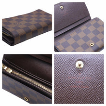 画像をギャラリービューアに読み込む, Louis Vuitton ルイヴィトン 二つ折り財布 ポルトモネ ビエ トレゾール ダミエ ブラウン CA0066 美品 中古 41019