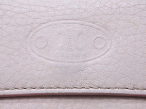 CELINE セリーヌ 二つ折り財布 コンパクト ウォレット 折り畳み財布 カーフスキン ピンク 中古 41041