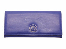 Load image into Gallery viewer, CELINE セリーヌ 長財布 サークルロゴ バイカラー ヴィンテージ ブルー レッド ウォレット 中古 41043