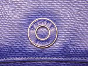 CELINE セリーヌ 長財布 サークルロゴ バイカラー ヴィンテージ ブルー レッド ウォレット 中古 41043