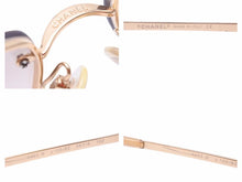 Load image into Gallery viewer, CHANEL シャネル サングラス メガネ 4093B 56□16 ブラウン ゴールド ココマーク ラインストーン 美品 41057