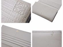 Load image into Gallery viewer, LOEWE ロエベ 長財布 コンチネンタルウォレット ロング グレーベージュ アナグラム 二つ折り 中古 41065