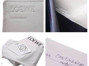 LOEWE ロエベ 長財布 コンチネンタルウォレット ロング グレーベージュ アナグラム 二つ折り 中古 41065