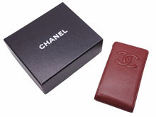 Load image into Gallery viewer, CHANEL シャネル iphone アイフォン カバー ケース レッド ボルドー 16番台 カード入れ付き 16051706 美品 41066