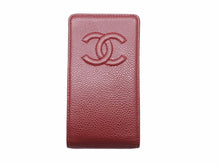 Load image into Gallery viewer, CHANEL シャネル iphone アイフォン カバー ケース レッド ボルドー 16番台 カード入れ付き 16051706 美品 41066