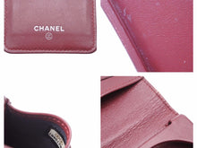 Load image into Gallery viewer, CHANEL シャネル iphone アイフォン カバー ケース レッド ボルドー 16番台 カード入れ付き 16051706 美品 41066
