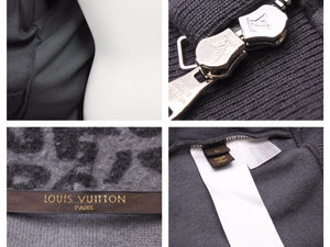 Louis Vuitton ルイヴィトン ジップアップパーカー グラフィティ フーディ トップス 総柄 ブランドロゴ グレー サイズL 美品 41079