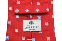 Load image into Gallery viewer, LUIGI BORRELLI ルイジボレッリ シルクサテンドットネクタイ 刺繍マイクロ花柄 ビジネスシーン 中古 41107