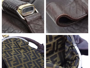 FENDI フェンディ スパイバッグ ハンドバッグ トートバッグ 編み込み 内側 ズッカ柄 ズッキーノ柄 ヴィンテージ 美品 41127