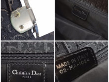 画像をギャラリービューアに読み込む, Christian Dior クリスチャンディオール ショルダーバッグ ロゴ トロッター ブラック ピンクベージュ レザー 美品 41134