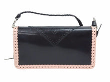 画像をギャラリービューアに読み込む, Christian Dior クリスチャンディオール ショルダーバッグ ロゴ トロッター ブラック ピンクベージュ レザー 美品 41134