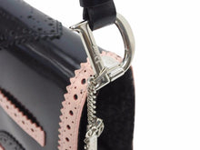 画像をギャラリービューアに読み込む, Christian Dior クリスチャンディオール ショルダーバッグ ロゴ トロッター ブラック ピンクベージュ レザー 美品 41134
