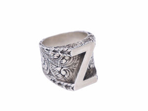 美品 GUCCI グッチ Zリング 指輪 シルバー アクセサリー ジュエリー AG925 ロゴ 24.0g サイズXL 41147