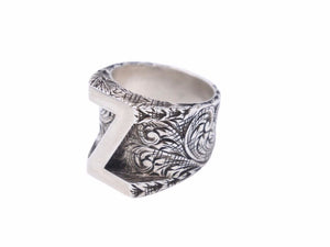 美品 GUCCI グッチ Zリング 指輪 シルバー アクセサリー ジュエリー AG925 ロゴ 24.0g サイズXL 41147