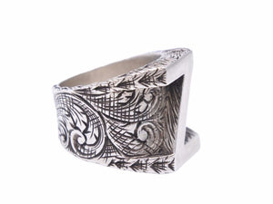 美品 GUCCI グッチ Zリング 指輪 シルバー アクセサリー ジュエリー AG925 ロゴ 24.0g サイズXL 41147