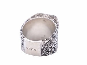 美品 GUCCI グッチ Zリング 指輪 シルバー アクセサリー ジュエリー AG925 ロゴ 24.0g サイズXL 41147