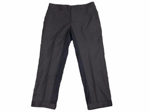 HERMES エルメス スラックス パンツ ウール 42 ブラック ネイビー メンズ 中古 41163