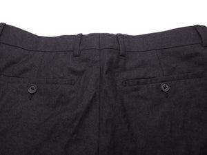 HERMES エルメス スラックス パンツ ウール 42 ブラック ネイビー メンズ 中古 41163