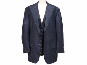 KITON キトン スーツ セットアップ 3ピース ジャケット パンツ ベスト UAGL89KK087152000-J サイズ 50 R08 中古 美品 41170