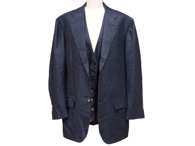 KITON キトン スーツ セットアップ 3ピース ジャケット パンツ ベスト UAGL89KK087152000-J サイズ 50 R08 中古 美品 41170