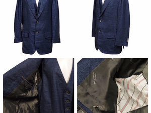 KITON キトン スーツ セットアップ 3ピース ジャケット パンツ ベスト UAGL89KK087152000-J サイズ 50 R08 中古 美品 41170