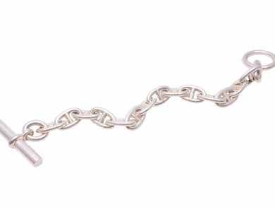 HERMES エルメス シェーヌダンクル 15コマ ブレスレット 53.1g MM シルバー 925 アクセサリー 美品 中古 41178