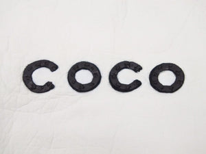 CHANEL シャネル 手袋 グローブ アームカバー COCO ロゴ刺繍 レザー ホワイト ブラック サイズ7 中古 41218