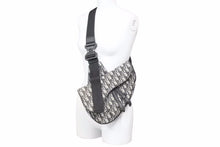 Load image into Gallery viewer, Christian Dior クリスチャンディオール ジャガード クロスボディ サドルバッグ ショルダーバッグ オブリーク 良好 中古 41234