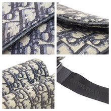 Load image into Gallery viewer, Christian Dior クリスチャンディオール ジャガード クロスボディ サドルバッグ ショルダーバッグ オブリーク 良好 中古 41234