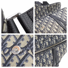 Load image into Gallery viewer, Christian Dior クリスチャンディオール ジャガード クロスボディ サドルバッグ ショルダーバッグ オブリーク 良好 中古 41234