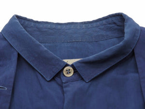 Yhoji Yamamoto ヨウジヤマモト 長袖シャツ 90年代 ヴィンテージ ビスコースレーヨン ブルー サイズS 中古 良品 41249