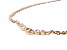 Load image into Gallery viewer, 美品 Christian Dior クリスチャンディオール ネックレス ラインストーン ロゴ ゴールド アクセサリー 小物 11.5g 41256