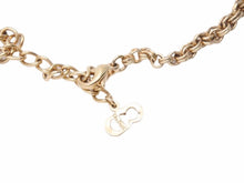 Load image into Gallery viewer, 美品 Christian Dior クリスチャンディオール ネックレス ラインストーン ロゴ ゴールド アクセサリー 小物 11.5g 41256