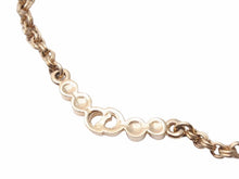 Load image into Gallery viewer, 美品 Christian Dior クリスチャンディオール ネックレス ラインストーン ロゴ ゴールド アクセサリー 小物 11.5g 41256