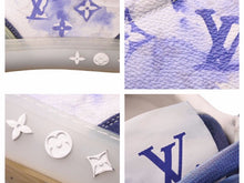 画像をギャラリービューアに読み込む, Louis Vuitton ルイヴィトン LV オリライン スニーカー ホワイト ブルー FA0211 レザー スエード PVC サイズ8 1/2 美品 中古 41265