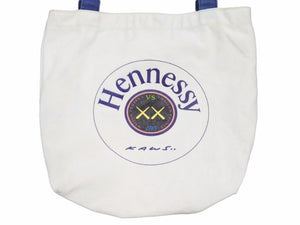 KAWS Hennessy トートバッグ コラボバッグ 非売品 ヘネシー VS 1765 MAISON FONDEE ホワイト ブルー 中古 41309