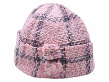 Load image into Gallery viewer, 極美品 CHANEL シャネル ニットキャップ ピンク ツイード ココマーク 帽子 ロゴ サイズ57 中古 41314