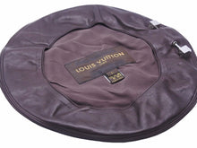 Load image into Gallery viewer, 美品 LOUIS VUITTON ルイ・ヴィトン ベレー帽 帽子 ブラウン ラムスキン レザー ロゴ サイズL 中古 41318